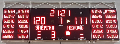 Универсальное спортивное табло БТ-70 (в центре)